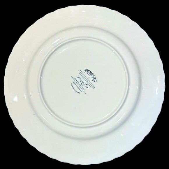 Set of 3 Johnson Brothers Summer Chintz Dinner Plates Flowers Pastels 10.5" - Picture 13 of 16